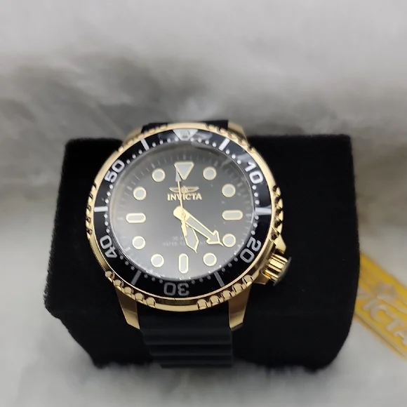 NEW 47226 Invicta Black and Gold Pro Diver Neptune Mens 48mm Gold Black Watch - Picture 2 of 7